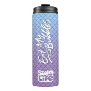 Bouteilles Isothermes "Mangez mes bulles" Bleu/Violet écailles Nager Vie