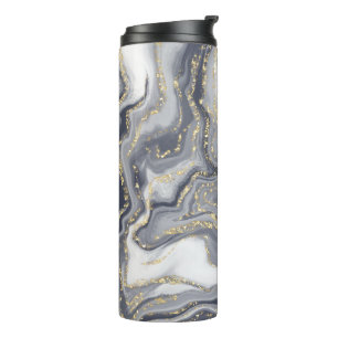 Bouteilles Isothermes Marbled Gray, White and Gold