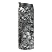 Bouteilles Isothermes Marbre Abstrait noir et blanc liquide (Tourné sur la droite)