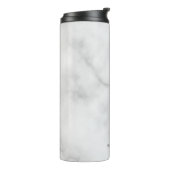 Bouteilles Isothermes Marbre blanc avec monogramme et nom personnalisés (Tourné sur la gauche)
