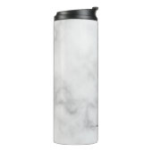 Bouteilles Isothermes Marbre blanc de nom personnalisé de script moderne (Tourné sur la gauche)