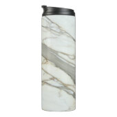 Bouteilles Isothermes Marbre blanc granit luxe texture naturelle (Tourné sur la droite)