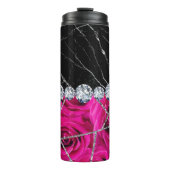 Bouteilles Isothermes Marbre blanc Rose noir Parties scintillant (Devant)