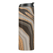 Bouteilles Isothermes Marbre Brown Gold Design Vintage (Tourné sur la gauche)