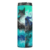 Bouteilles Isothermes Marbre d'art Turquoise bleu et noir (Dos)