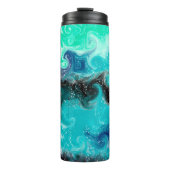 Bouteilles Isothermes Marbre d'art Turquoise bleu et noir (Devant)