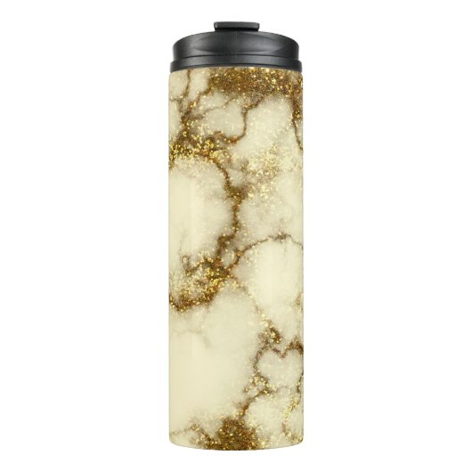 Bouteilles Isothermes Marbre de Parties scintillant en or glam (Devant)
