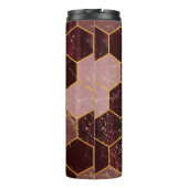 Bouteilles Isothermes Marbre hexagone texture transparente avec or (Dos)