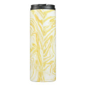 Bouteilles Isothermes Marbre jaune élégant : Texture dessinée à la main (Dos)