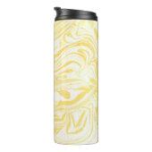 Bouteilles Isothermes Marbre jaune élégant : Texture dessinée à la main (Tourné sur la droite)