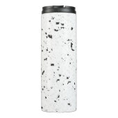 Bouteilles Isothermes Marbre noir et micro gris Terrazzo Motif 12oz (Dos)