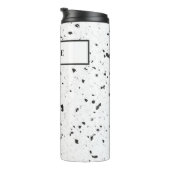 Bouteilles Isothermes Marbre noir et micro gris Terrazzo Motif 12oz (Tourné sur la droite)