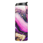 Bouteilles Isothermes Marbre pourpre avec parties scintillant or (Tourné sur la gauche)