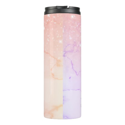 Bouteilles Isothermes Marbre rose moderne et Parties scintillant étincel (Dos)