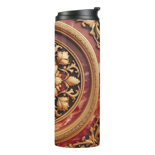 Bouteilles Isothermes Marbre Rouge Et Découpe Or