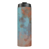 Bouteilles Isothermes Marbre turquoise et rouille Abstrait (Devant)