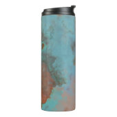Bouteilles Isothermes Marbre turquoise et rouille Abstrait (Tourné sur la gauche)