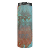 Bouteilles Isothermes Marbre turquoise et rouille Abstrait (Dos)