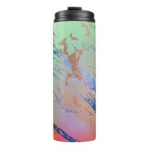 Bouteilles Isothermes Marbre vif Aquarelle couleur gras pastel