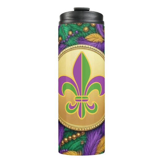 Bouteilles Isothermes Mardi Gras Fleur de lis (Devant)