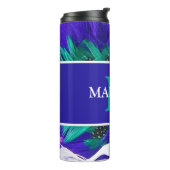Bouteilles Isothermes Mardi Gras monogramme initial sur la graisse viole (Tourné sur la gauche)