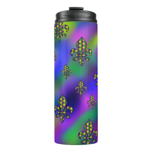 Bouteilles Isothermes Mardi Gras Motif (Devant)