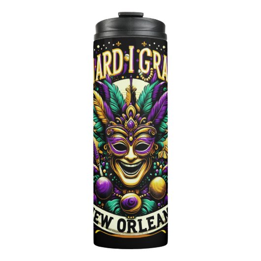 Bouteilles Isothermes Mardi Gras New Orleans Jester Mask Design (Devant)