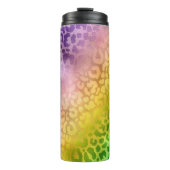 Bouteilles Isothermes Mardi Gras Tumbler, Léopard Vert Jaune Violet (Devant)