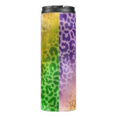 Bouteilles Isothermes Mardi Gras Tumbler, Léopard Vert Jaune Violet (Dos)