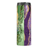 Bouteilles Isothermes Mardi Gras Tumbler, Mardi Gras Agate vert pourpre (Dos)