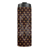 Bouteilles Isothermes Mardi Gras Tumbler, Mardi Gras Fleur de Lis (Devant)