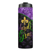 Bouteilles Isothermes Mardi Gras Tumbler, Parties scintillant Violette,  (Devant)
