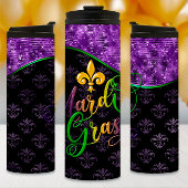 Bouteilles Isothermes Mardi Gras Tumbler, Parties scintillant Violette, 