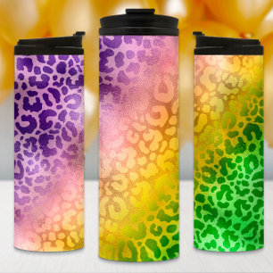 Bouteilles Isothermes Mardi Gras Tumbler, Tigre Vert Jaune Violet