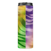 Bouteilles Isothermes Mardi Gras Tumbler, Tigre Vert Jaune Violet (Dos)