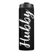 Bouteilles Isothermes Mari Hubby Simple Noir Blanc Texte Cadeau (Devant)
