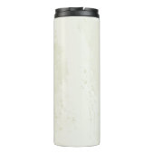 Bouteilles Isothermes mariage fleurs blanches vert sauge (Dos)