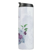 Bouteilles Isothermes Mariage floral bleu poussiéreux violet  (Tourné sur la droite)