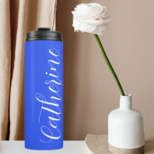 Bouteilles Isothermes Mariage royal bleu stylisé Bridesmaid