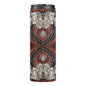 Bouteilles Isothermes Mariage rustique en cuir et dentelle multicolore (Dos)