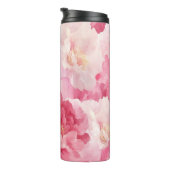 Bouteilles Isothermes Mariée à être rose pivoine florale (Tourné sur la droite)