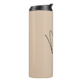 Bouteilles Isothermes Mariée moderne | Beige + noir (Tourné sur la gauche)