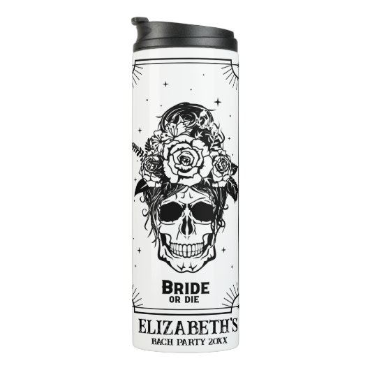 Bouteilles Isothermes Mariée ou décès Bachelorette Parti Customisée (Tourné sur la droite)