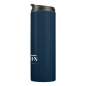 Bouteilles Isothermes Marine bleu Personnalisé Monogramme Golfer (Tourné sur la droite)