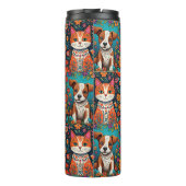 Bouteilles Isothermes Marionnette mignonne avec Fleurs d'Art folklorique (Dos)