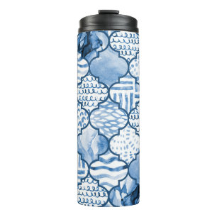 Bouteilles Isothermes Marocain géométrique, aquarelle motif sans couture