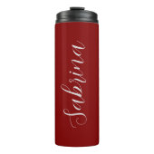 Bouteilles Isothermes Maroon Dark Red Professional Calligraphy Ajouter u (Devant)