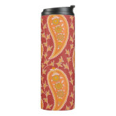 Bouteilles Isothermes Maroon Paisley : Ornement de Concombre Turc. (Tourné sur la gauche)