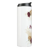 Bouteilles Isothermes Maroon vert beige or botanique (Tourné sur la gauche)