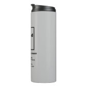 Bouteilles Isothermes Marque d'affaires sur caisson thermique gris (Tourné sur la droite)